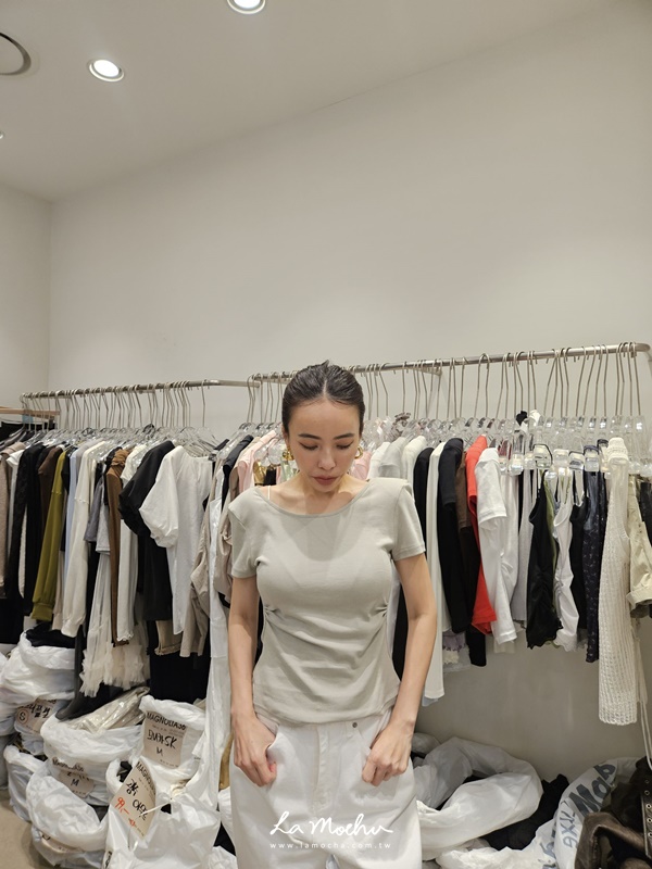 棉質腰身垂墜短袖上衣